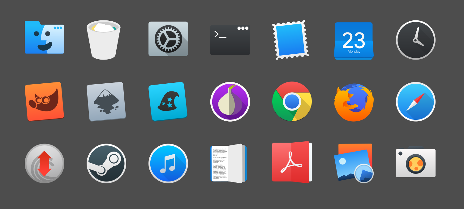 La Capitaine icon theme preview